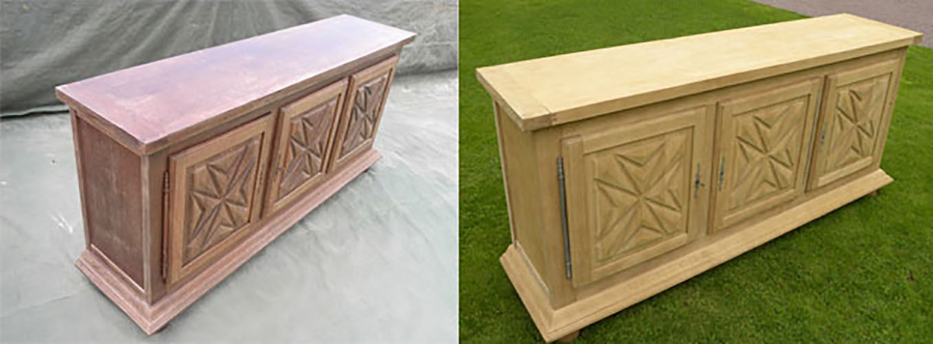 illustration exemple application Aéronov Décapage de buffets en bois peint