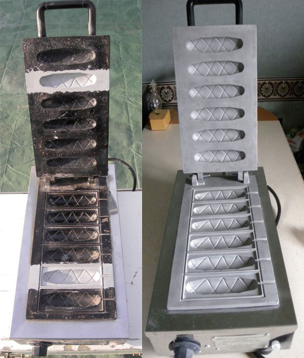 illustration exemple application Aéronov Décapage de moules alimentaires